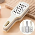 thumbnail image 2 of 3-in-1 Stainless Steel Kitchen Grater, Multi Function Vegetable Shredder and Cheese Grater with Garlic Press, for Carrots Potatoes Cucumbers, Space Saving Kitchen Gadget for Everyday Cooking, 2 of 7
