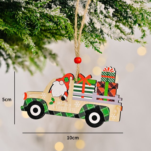 Navidad Gifts Wooden Painted Santa Claus Snowman Colorful Tree Christmas Tree Hanging Pendant For Happy New Year Xmas Ornaments
