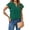 Dark Green, variant on ZOELNIC Women's Summer V Neck Ruffle Short Sleeve Blouse Business Office Casual Top Shirts,S