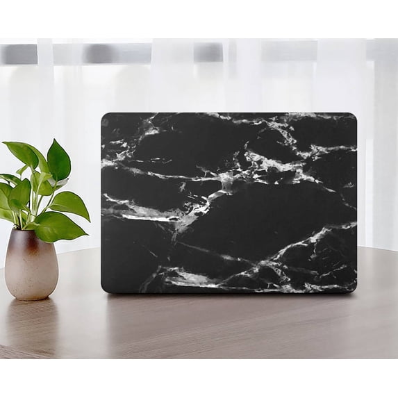 KSK KAISHEK for Old MacBook Air 13" Case 2017 - 2010 Rel. Model A1466/A1369, Plastic Protective Case Hard Cover + Black Keyboard Cover, Marble A 185