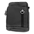 thumbnail image 3 of Bolso de hombro lateral pequeño con múltiples bolsillos, mochila para teléfono móvil con correa desmontable para hombres y mujeres, viaje, negro, 3 of 10