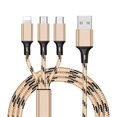 thumbnail image 1 of 1.2m 3 en 1 TYPE-C Micro USB 8PIN Cable de datos de carga Línea 2.8A Cable de datos Reemplazo del cable de datos del teléfono Sweethay DZ4225-02, 1 of 2
