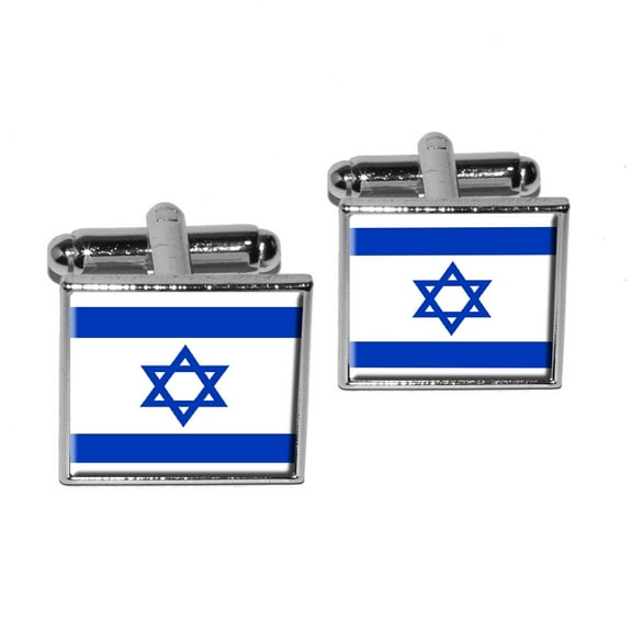 Israel Flag Square Cufflinks