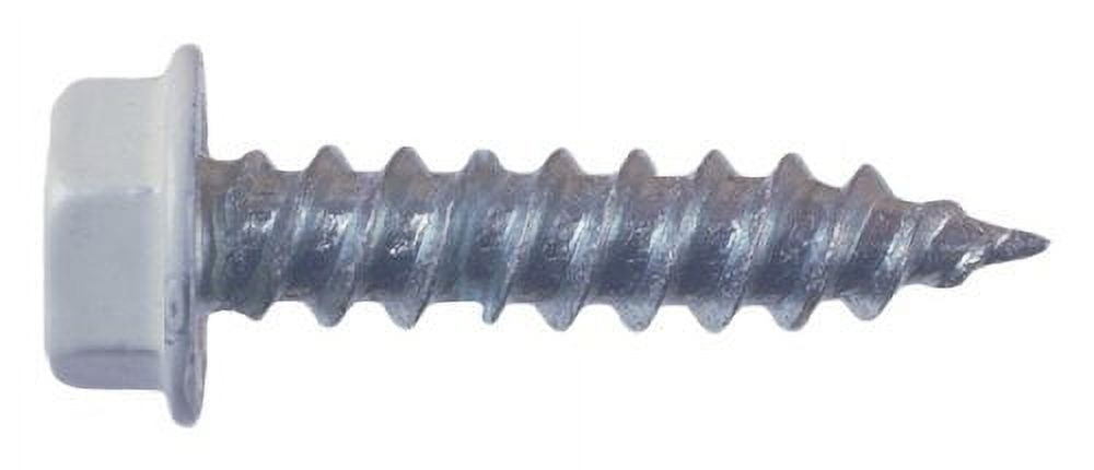 AP Products 012-TR1000 W 8 x 1-1/4 MH/RV Unslotted Hex Washer Head Screw - #8 x 1.25", White, Pack of 1000