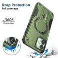 thumbnail image 6 of for iPhone 16 Case, Built-in Kickstand, Compatible with Magsafe, Luxury Military-Grade Armor Shockproof Drop Protective Rugged Cover Hybrid Cell Phone Case for iPhone 16 - Armygreen, 6 of 7