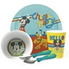 Zak Designs Disney Dinnerware Set Includes Plate, Bowl, Tumbler and Utensil Tableware BPA-Free Made of Durable Melamine Material and Perfect for Kids, 5pc, Mickey Mouse Rainbow-5pcs