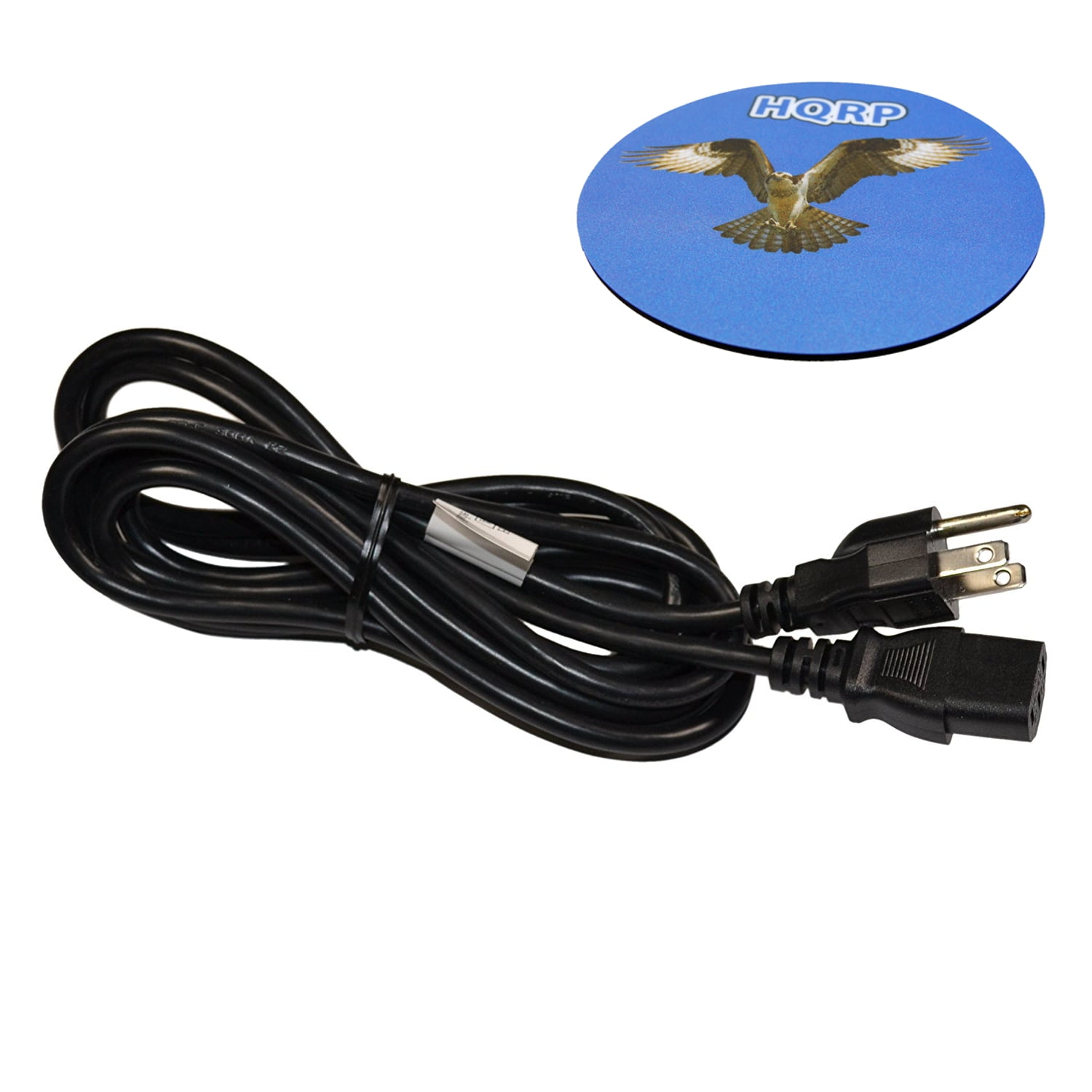 HQRP 10ft AC Power Cord for Vizio E420VA E321VL E370VA E421VO E370VL