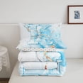 thumbnail image 5 of Manfei Cute Initial K Twin Comforter Sets,Princess Bow Bedding Set,Golden Blue,Polkadot Reversible,2 Pieces,1 Comforter and 1 Pillowcase, 5 of 7