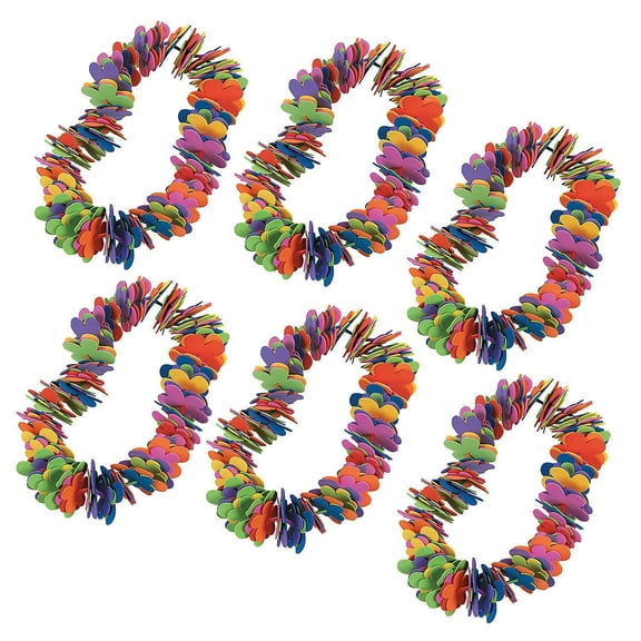Fun Express Bulk 48 Pieces Fabulous Foam Flower Leis Craft Kit