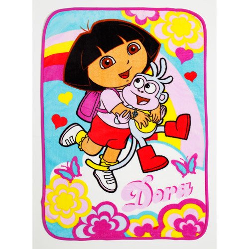 Nickelodeon Dora Toddler Blanket, Coral Plush