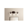 thumbnail image 2 of Pavlen 24 in. 3-Lights Bronze Vanity Light with Clear Glass Shade, 2 of 6