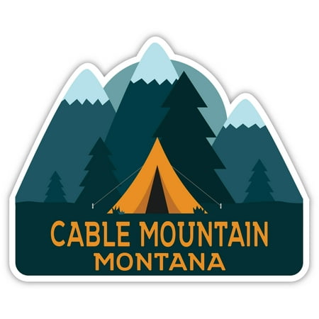 

Cable Mountain Montana Souvenir 4-Inch Fridge Magnet Camping Tent Design