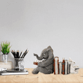 thumbnail image 3 of New Arrivals Elephant Animal Reading Studying Statue Bookends Decor Home, 3 of 10