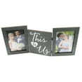 thumbnail image 3 of Yeacher Tri-Fold Hinged Photo Frame Wooden Picture Frame with Plexiglass Board Hinge for Wedding Tabletop Photo Display, 3 of 8