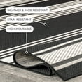 thumbnail image 3 of Romy Striped Indoor/Outdoor Area Rug, 4' x 6', Montana Black, 3 of 9