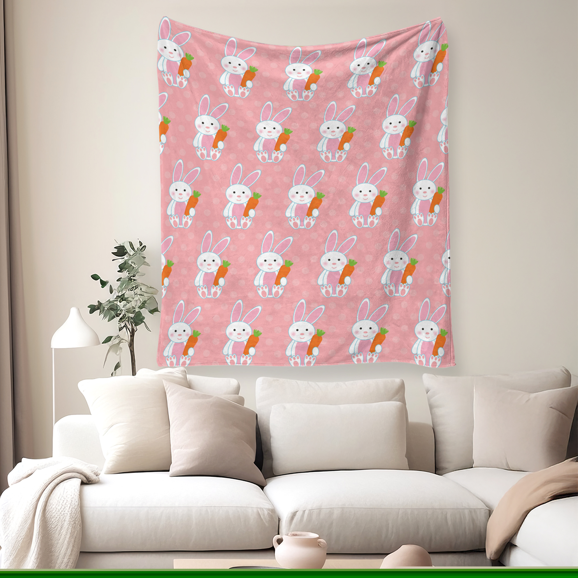 Easter Throw Blanket, Warm Fleece Flannel Bed Blanket, Lightweight Easter Blanket for Sofa Bed Couch 40"x50"