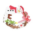 thumbnail image 4 of Corona navideña para puerta, adorno navideño de PVC, no requiere ensamblaje, no se decolora, fácil de limpiar, coronas navideñas para ventanas, muñeco de nieve, 4 of 14