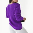 thumbnail image 2 of Vedolay Fall Sweaters for Women 2023 Womens 2023 Casual Pullover Sweaters V Neck Long Sleeve Knit Tops,Purple S, 2 of 4