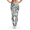 thumbnail image 2 of Us Dollar Pattern Print Leggings, Funny Sexy Yoga Leggings For Women., 2 of 5