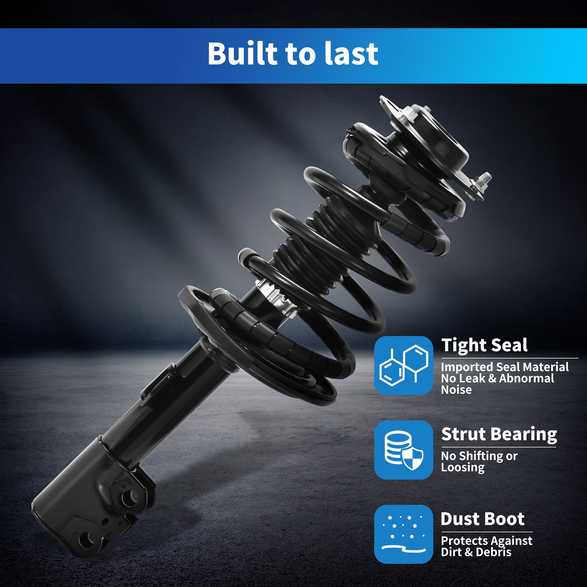 LEDKINGDOMUS Front Complete Strut Assembly with Coil Spring for 2007-2009 Lexus ES350 2006-2012 Toyota Avalon 2007-2011 Camry 3.5L Quick Strut Replacement 272308 272307