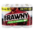 thumbnail image 1 of Toallas de papel Brawny Tear-A-Square, 6 rollos dobles = 12 normales, 1 of 2