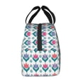 thumbnail image 2 of Lsque Tulips Flowers Pattern Lunch Bag Women/Men Insulated Lunch Box,Small Leakproof Cooler Food Lunch Containers Reusable High Capacity Lunch Tote Bags, 2 of 6