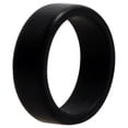thumbnail image 1 of Anillo de boda de silicona de 2 capas biselado de 8 mm - Negro de ROQ para hombre - Anillo de 11 mm, 1 of 1