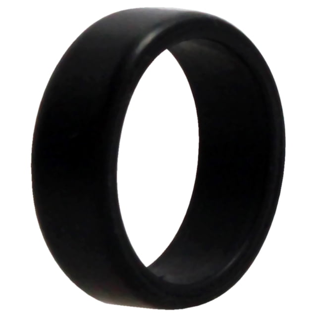 Anillo de boda de silicona de 2 capas biselado de 8 mm - Negro de ROQ para hombre - Anillo de 11 mm