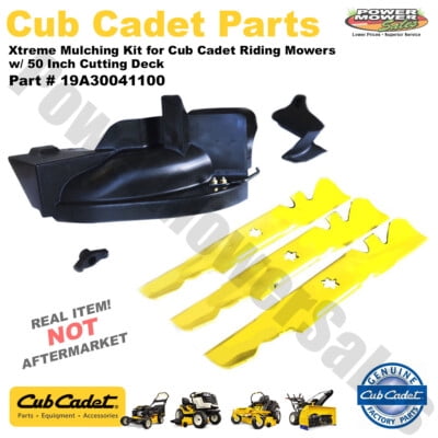 Genuine Cub Cadet Xtreme Mulching Kit for Riding Mowers 50 Inch Cutting Deck / 19A30041100, 19A30016100