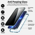 thumbnail image 2 of Privacy Magnetic Phone Case, Anti-peeping Magnetic Adsorption Protective Cover, Front and Rear Tempered Glass Full Screen Coverage, Thin 360 Full Protection Phone Case, Suitable for 13 Pro/13 Pro Max, 2 of 8