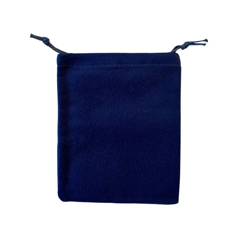 PRADA ネイビーキャンバスポーチ Prada Logo Navy Velour Designer Dust Bag Pouch Extra Small