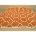 thumbnail image 4 of EORC IE51OR5X8 Tapis Marocain Réversible en Polyester Fait Main 5 x 8 Pi, Orange - Rectangle, 4 of 7