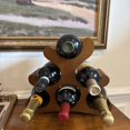 thumbnail image 2 of Countertop Wine Rack with Multi-Functional Bottle Opener, 6 Bottle Tabletop Wood Wine Rack, Table Top Wine Rack Display for 3.5 in Diameter Bottle No Assembly Required, 2 of 7