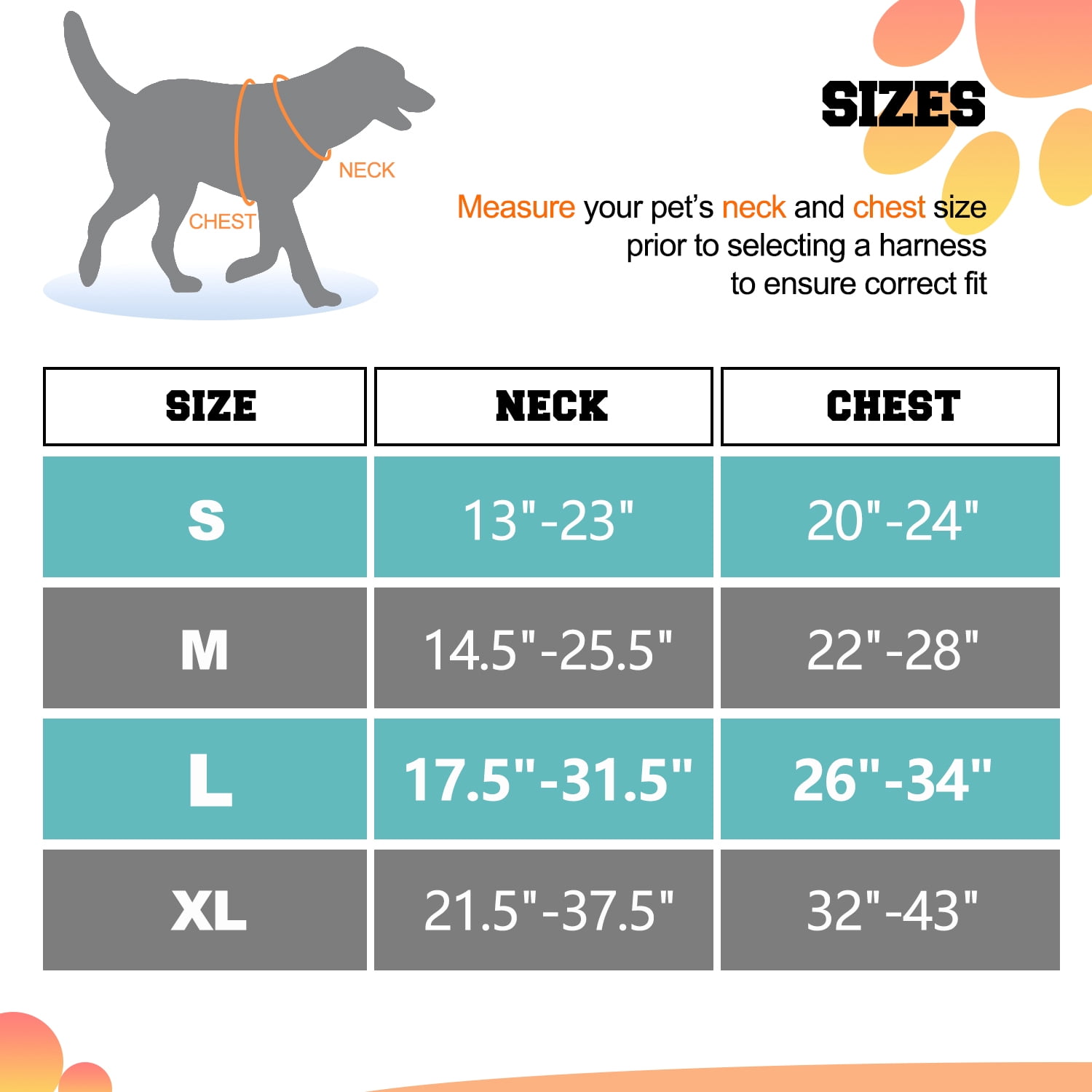 GOOPAWS Padded Reflective Dog Harness, Easy Control Lightweight Dog Harness, Adjustable Outdoor Pet Harness for Small Medium Large Dogs