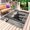 White Tan Brown, variant on White Brown Bear Outdoor Rug 5x7 Ft - Reversible Patio Rug Outdoor Camping Rugs, Retro Farmhouse Country Rustic Wood Grain Indoor Outdoor Area Rugs, Non-Slip Outdoor Carpet Runner for Deck/Porch