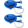 thumbnail image 1 of 2 Pack Universal Toilet Tank Flapper 2 Inch Easy to Install Long Lasting All Rubber Seal Flapper Replacement Water Saving, High Performance-Blue, 1 of 6