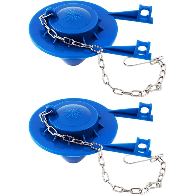 2 Pack Universal Toilet Tank Flapper 2 Inch Easy to Install Long Lasting All Rubber Seal Flapper Replacement Water Saving, High Performance-Blue