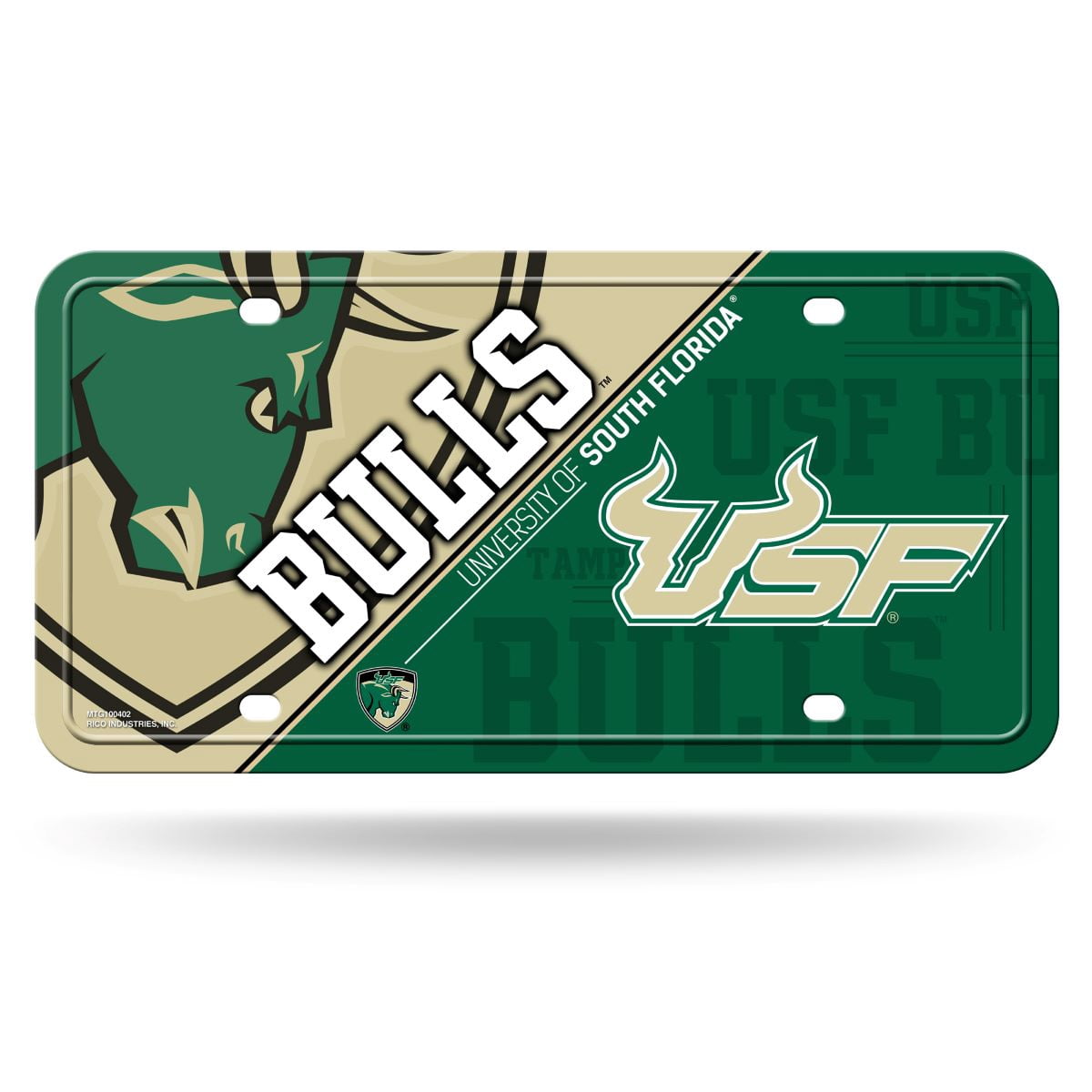 Florida Atlantic University Owls License Plate Frame | Mascot Design, Zinc Alloy Metal, 6.25"x12.25"