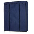 thumbnail image 2 of Clearance Sale! 5-Layer Portable Wardrobe Closet Clothing Organizer with Dustproof Non-Woven Fabric 34 Inch Clothes Hanging Rack for Bedroom, 2 of 9
