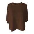 thumbnail image 7 of RMGVDSD Women's Cropped T Shirts Summer Short Sleeve Round Neck Crop Tops Casual Solid Color Basic Tees Streetwear Tshirts, 7 of 7