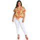 thumbnail image 5 of Blusa fresca con moño Roman Fashion /Tallas Extras, 1819 (Amarillo mosaico) amarillo 40 Roman Fashion BL-GR-1819-AMARILLO, 5 of 6