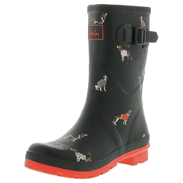 Joules - Joules Women's Molly Welly Black Jumper Dogs Knee-High Rubber ...