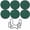 Green, variant on Cinvoph 6pcs Drink Coasters with Holder Set Cotton Woven Absorbent Coasters for Drinks, Minimalist Table Insulating Mats 4.5" C#Coffee