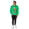thumbnail image 3 of A Christmas Story Men's Leg Lamp Fragile Pullover Sweatshirt Green, 3 of 4