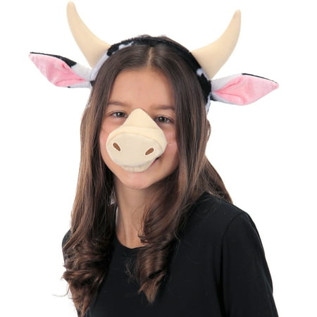 Elope Inc Cow Halloween Costume Accessory Kit for Girls, 3 Pieces