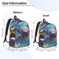thumbnail image 3 of Yiaed Cute Underwater Axolotl Print Backpack, Premium Laptop Backpack, Travel Backpack for Women, Lightweight Backpacks, Comfortable Back Pack-Medium, 3 of 7