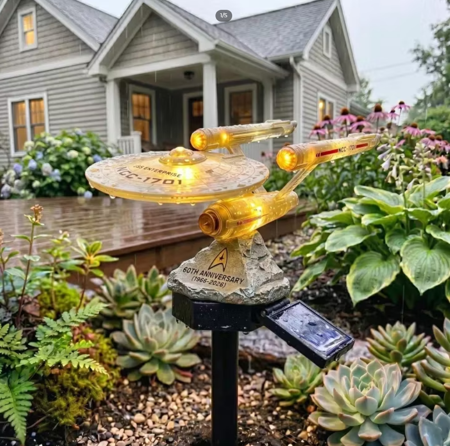 60th Anniversary Solar Garden Stake Light - Solar Powered Sci-Fi