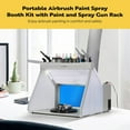 thumbnail image 2 of SPECSTAR Portable Airbrush Paint Spray Booth Kit with 3 LED Lights, Paint and Spray Gun Racks, Turn Table and Filter Hose Airbrush Booth for Painting Model Craft Model Craft, 2 of 7