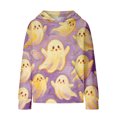thumbnail image 7 of YunPes Unisex Kids Hoodie Boys Girls Waffle Textured Sweatshirt Cute Ghost Print Long Sleeve Hooded Pullover Spring Fall Clothes, 7 of 7