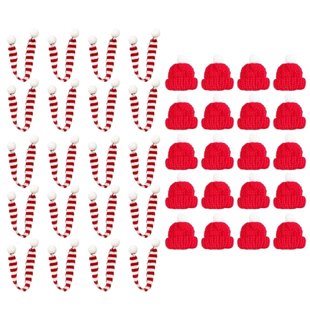 fastboy Ensemble de 20 Pcs, Doux, Excellente Élasticité, pour Décorations, Décorations et 20-Chapeau Rouge+20-Foulard